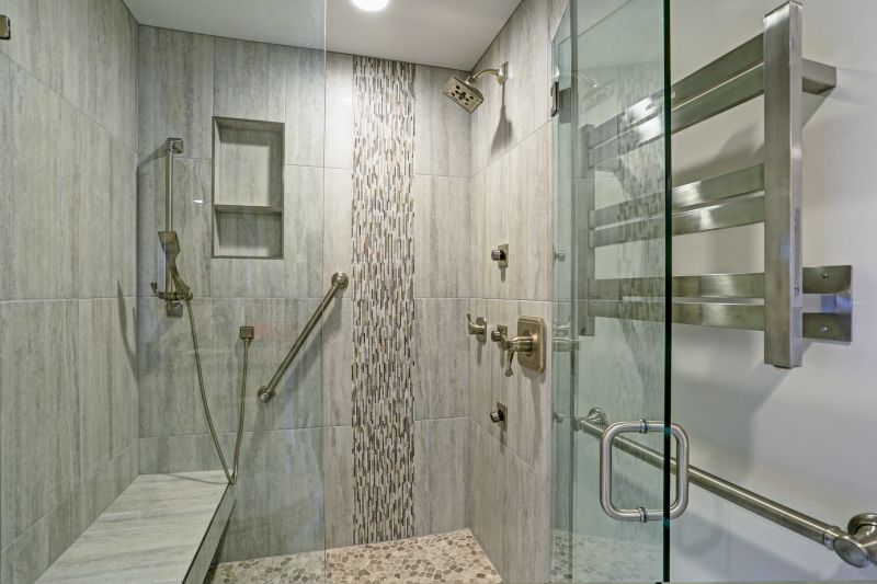 Walk-In Shower with Open Floor Design